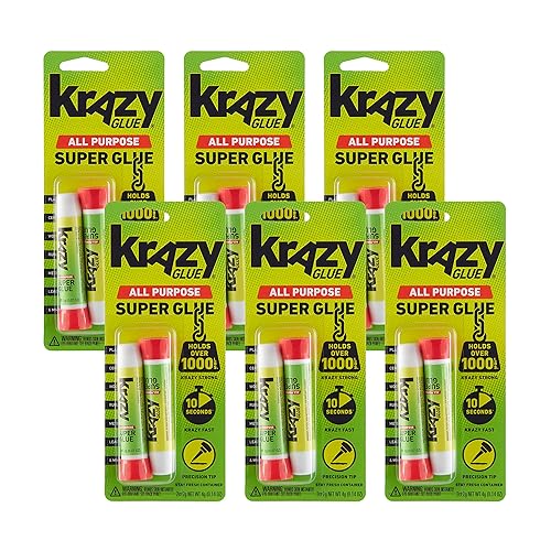 Krazy Glue Pegamento de punta de precisión, transparente, 12 unidades