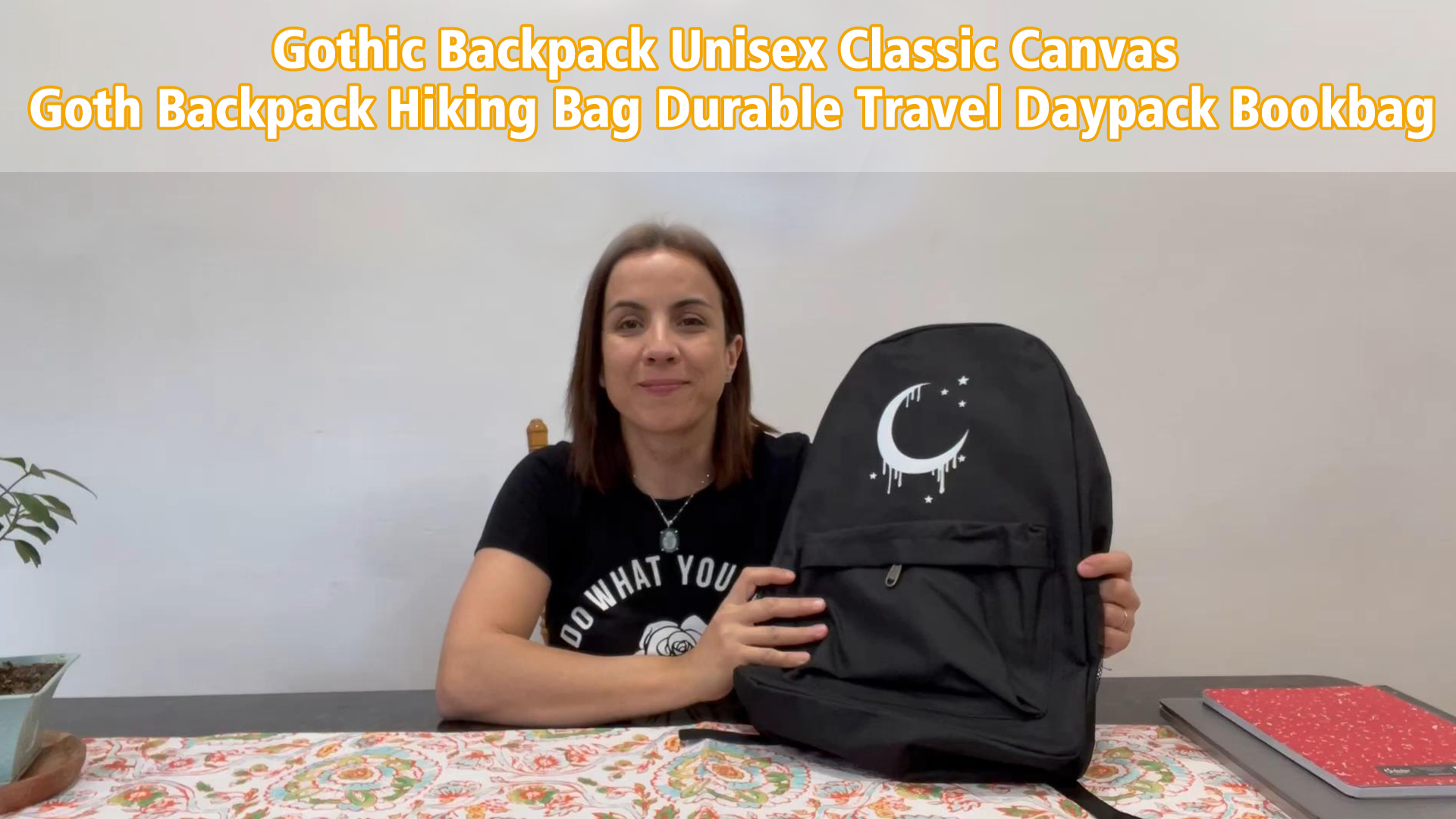 Amazon.com: Moon Gothic Backpack Classic Canvas Goth Backpack for