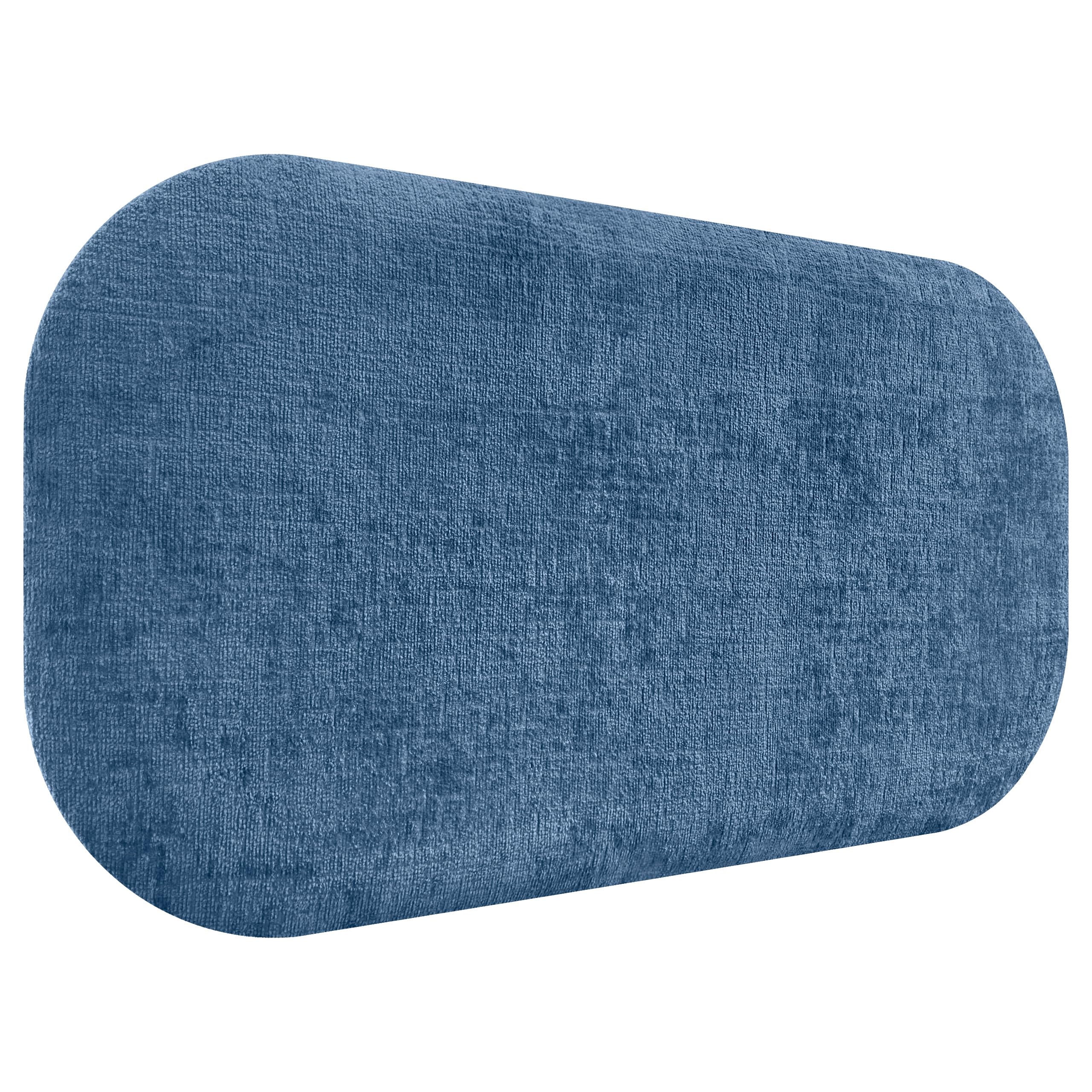 DHOME Cabecero Tapizado Curvo Liso Lana Ecológica Premium 50cm Altura para Pared Acústicos Cabeceros Absorbentes Cabezal Cama Dormitorio (Azul, 80cm)