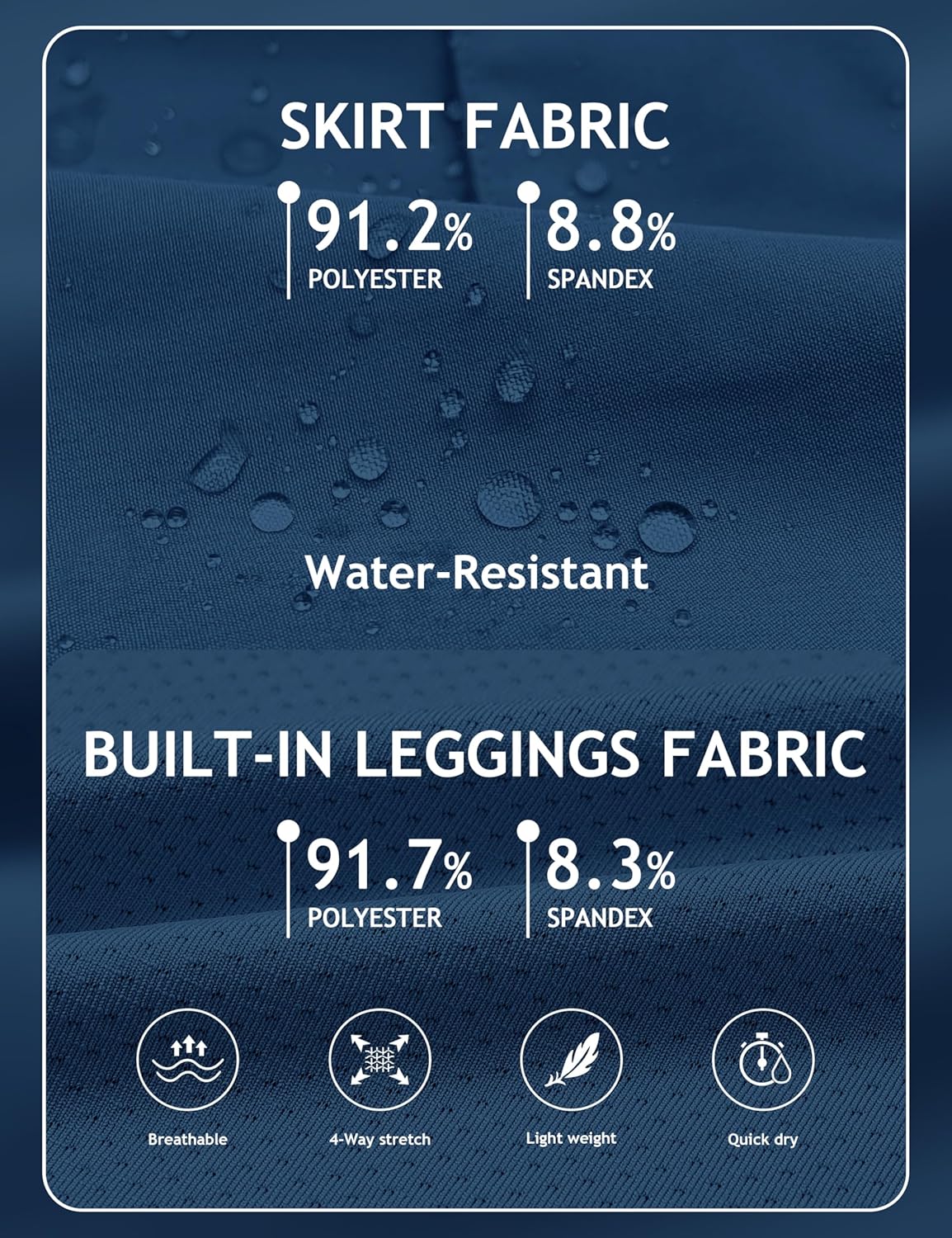 MoFiz Women's 18" Hiking Cargo Skort Athletic Skirt High Waist Golf Dressy Casual Sport Quick Dry Skirt with Zipper Pockets - Image 3