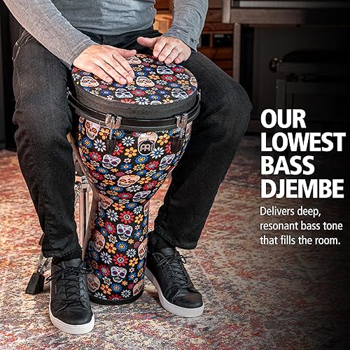 Miniatura 14 de Meinl Percussion Tambor de mano Jumbo Djembe con tono de bajo profundo, no fabricado en China, carcasa sintética y cabeza, garantía de 2 años Día