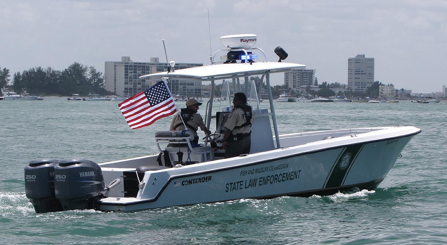 Rod Holder Boat Flag Pole with American Made USA Flag (4 Foot Length)