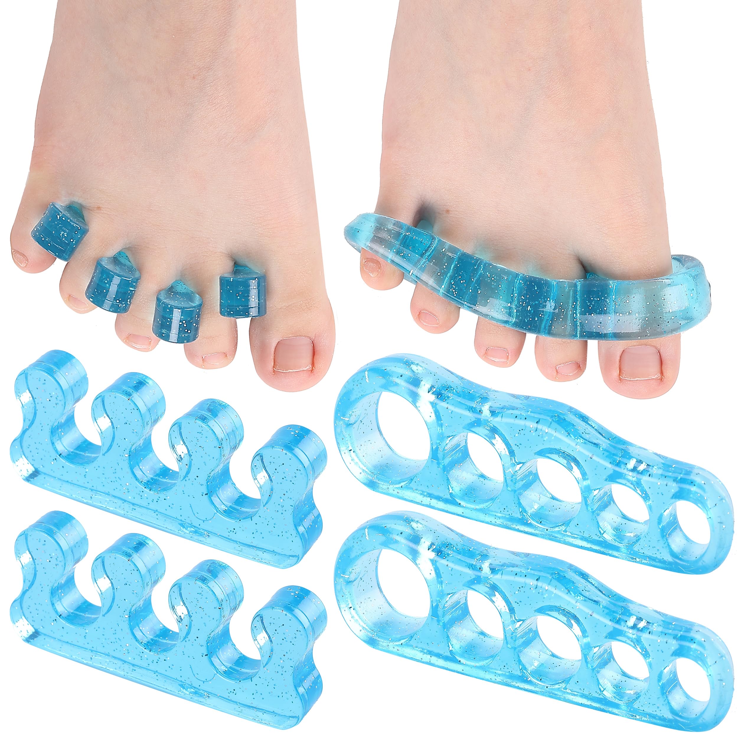 DR JK- Gel Toe Stretchers for Yoga, Toe Separators & Toe Spreader ToePal Kit- Instant Relief, Fight Bunion, Hammer Toes for Women and Men, Claw Toes, Crooked Toes and More!