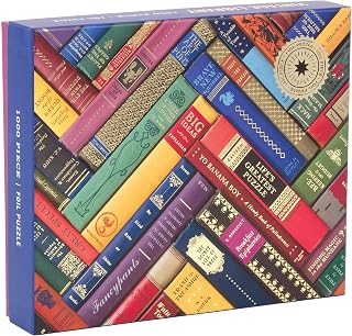 Galison - Phat Dog Vintage Library 1000 Piece Jigsaw Puzzle with Foil | Photographic, Book Lovers, Vibrant Gold Accents, Challenging, Recycled Paper, No Dust, Finished Size 27" x 20"