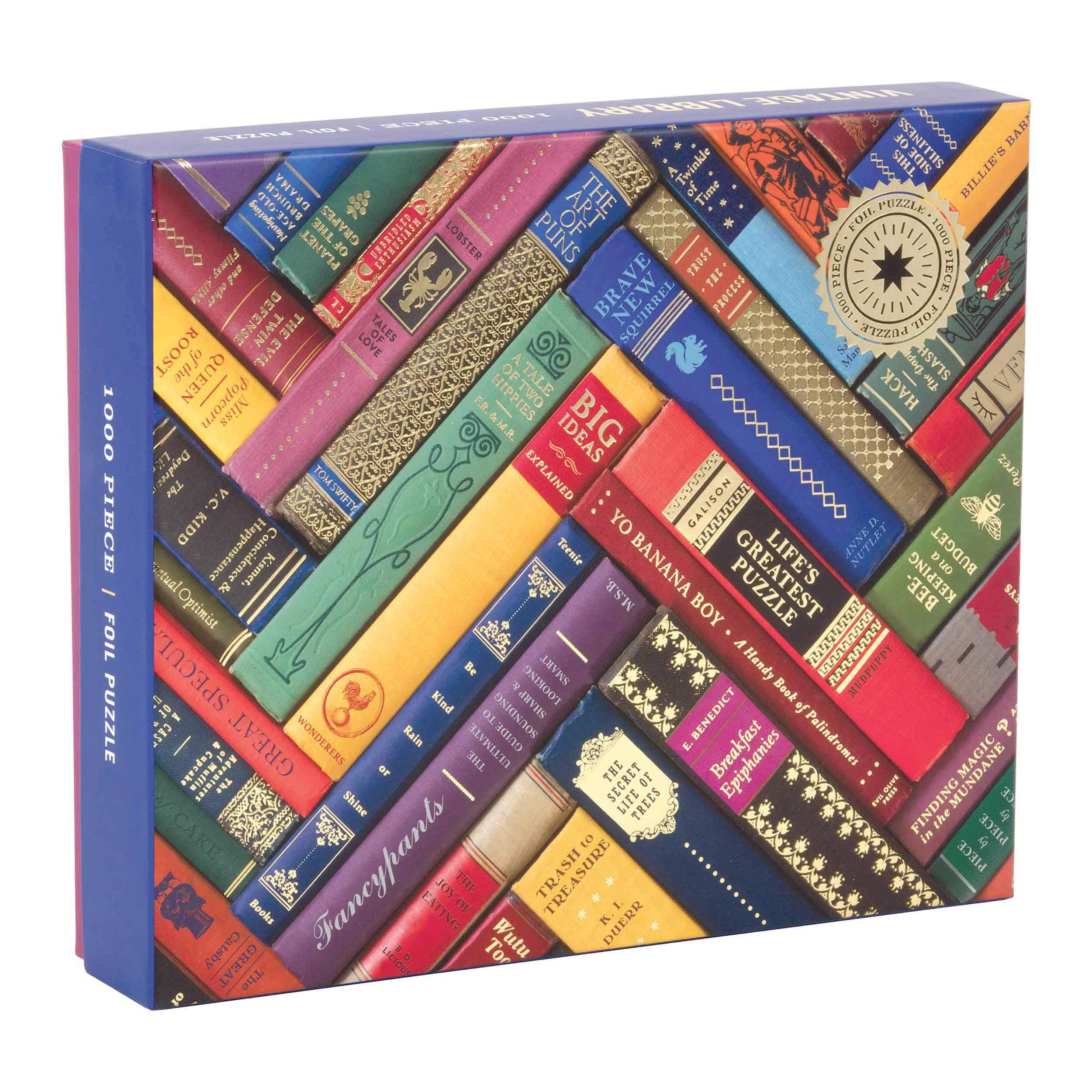 Phat Dog Vintage Library 1000 Piece Jigsaw Puzzle with Foil