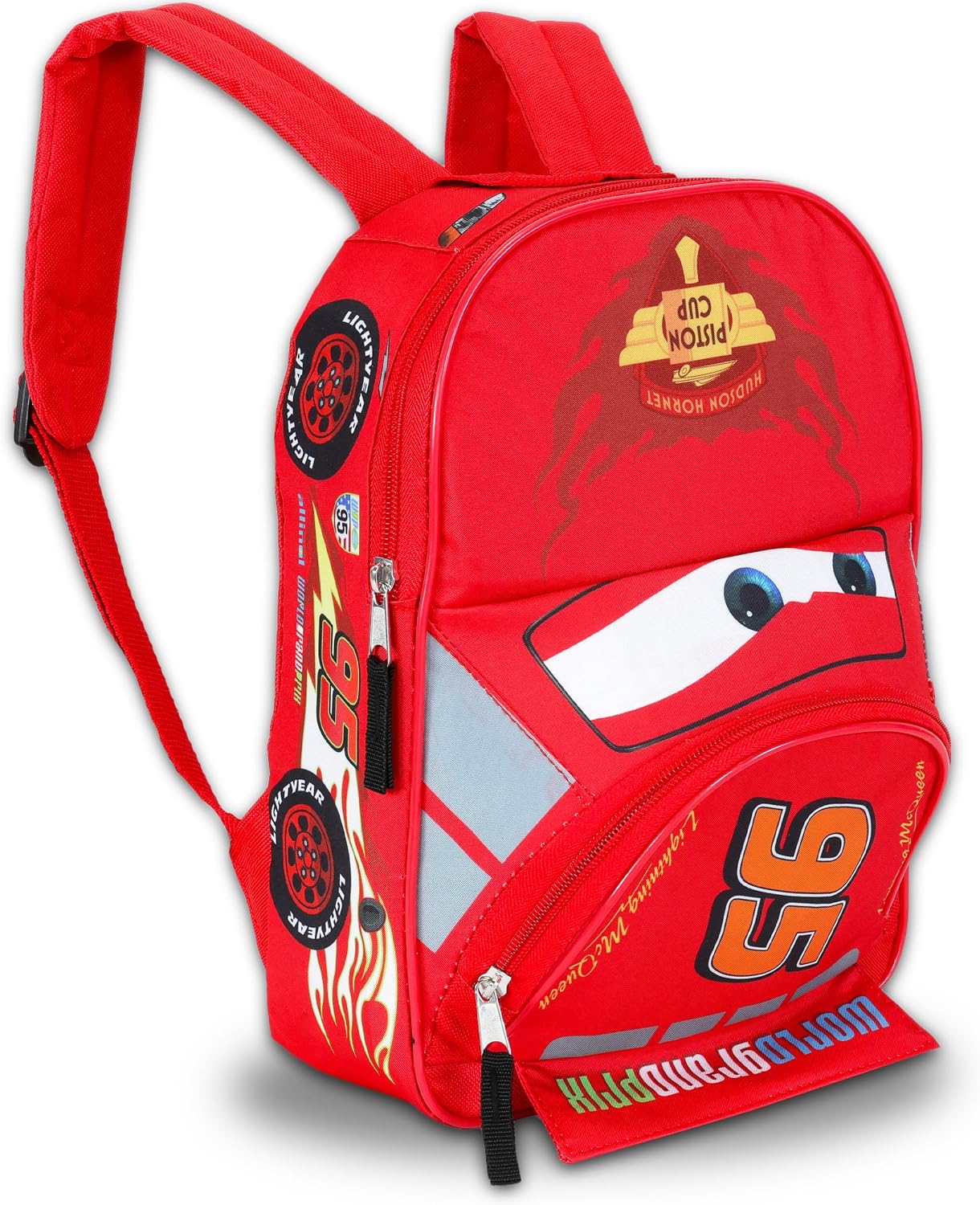 Disney Cars Mini Backpack for Toddlers Bundle - 12" w Adjustable Straps