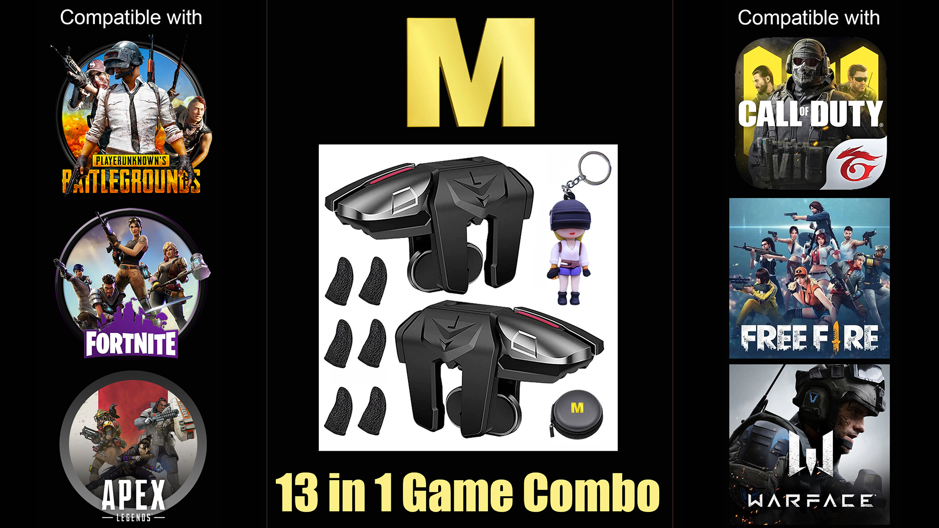 YSSHUI PUBG Mobile Trigger, 16 Shots Per Second Auto High Frequency Click Mobile Game Controllers For PUBG/Fortnite/Rules Of Survival Gaming Grip And Gaming Joysticks For Android IOS Phone - View #5