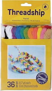 PRISM-867 Prism Cotton Six Strand Floss Craft Thread, Pastel, 36/Pack