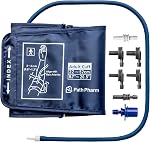 Blood Pressure Cuff Replacement 22-60cm (8.7-23.6 in) Extra-Large — Fan-Shaped Arm Cuff with 7 Air Connectors, Fits Many Omron & Standard Home Monitors — CHECK YOUR MONITOR MODEL & CONNECTOR BEFORE BUYING — Adjustable