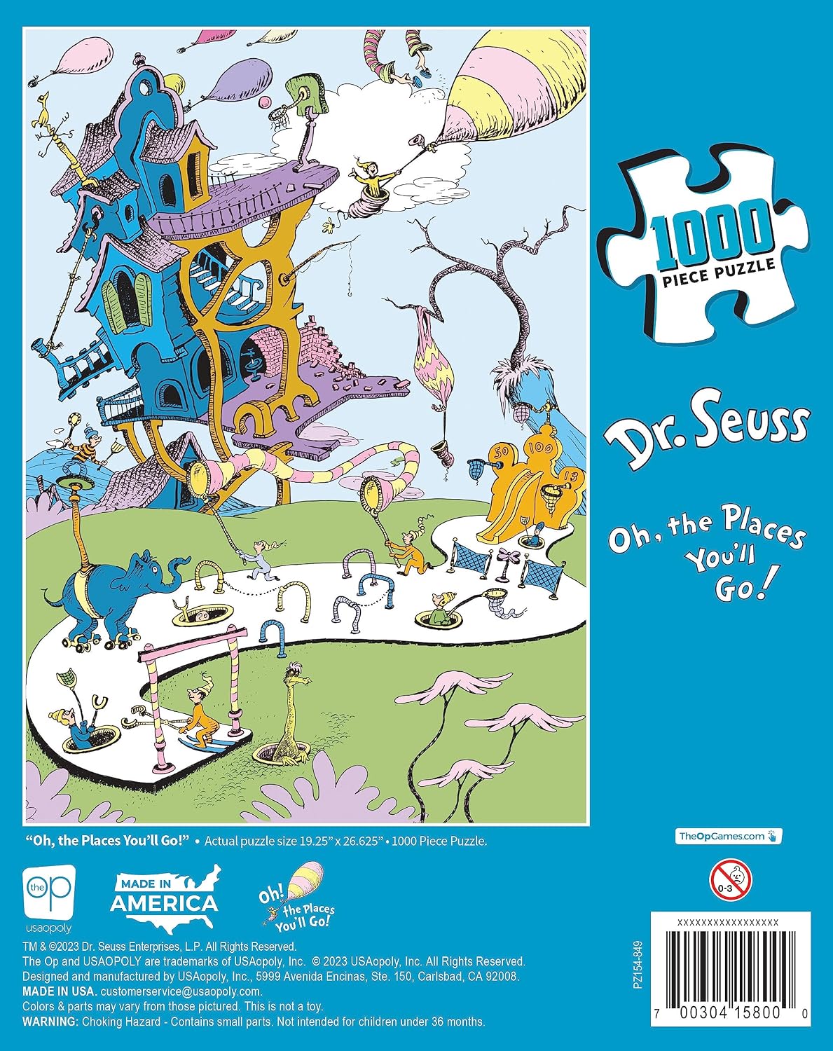 Dr. Seuss “Oh, The Places You'll Go” 1000 Piece Jigsaw Puzzle | Collectible Puzzle Featuring Book Cover Artwork | Officially-Licensed Dr. Seuss Puzzle & Merchandise image 3