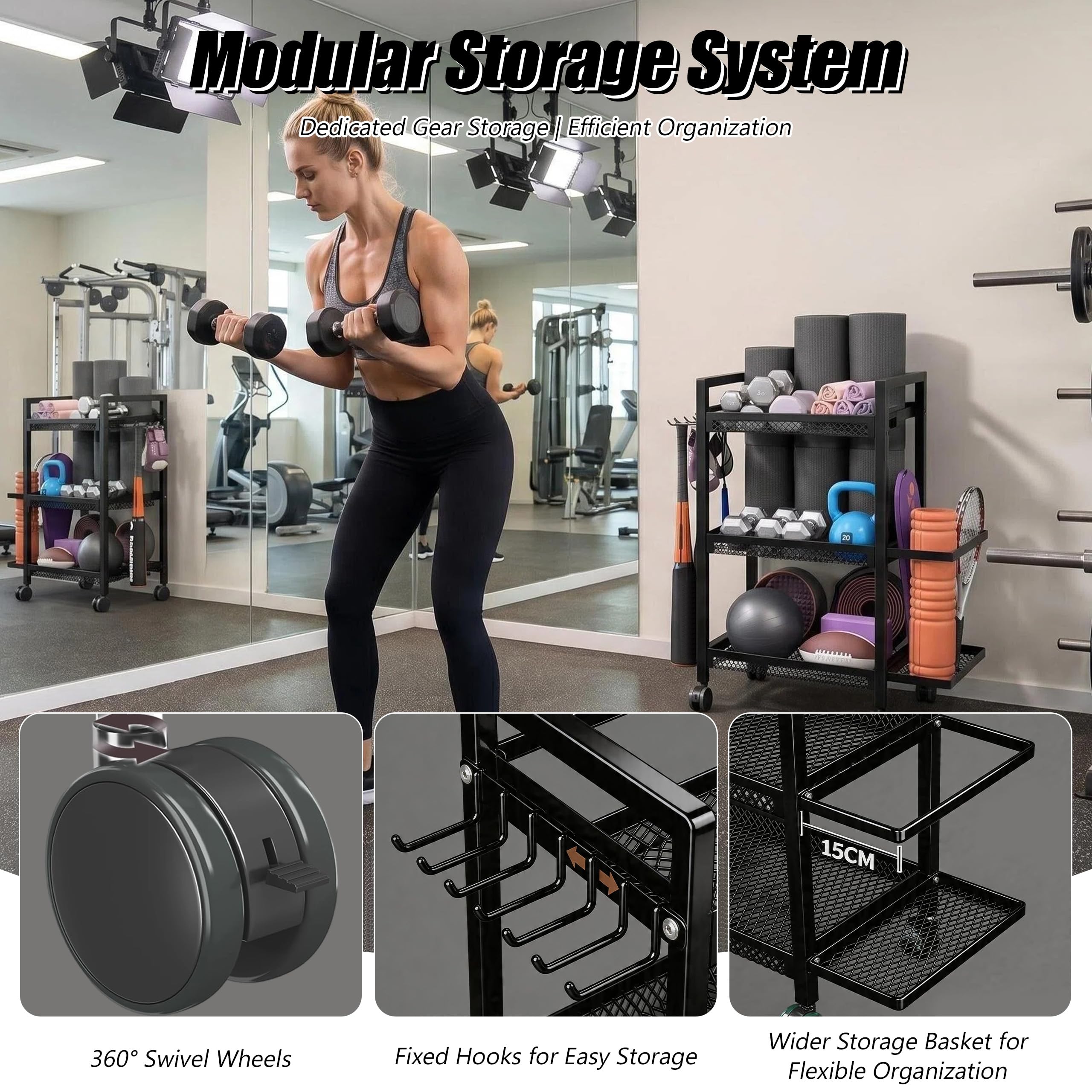 Soporte de almacenamiento para gimnasio en casa soporte de pesas ajustable