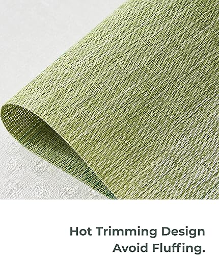 Miniatura 135 de Leetaltree - Manteles individuales, resistentes al calor, antideslizantes, para mesa de comedor, lavables, duraderos, tejido de PVC