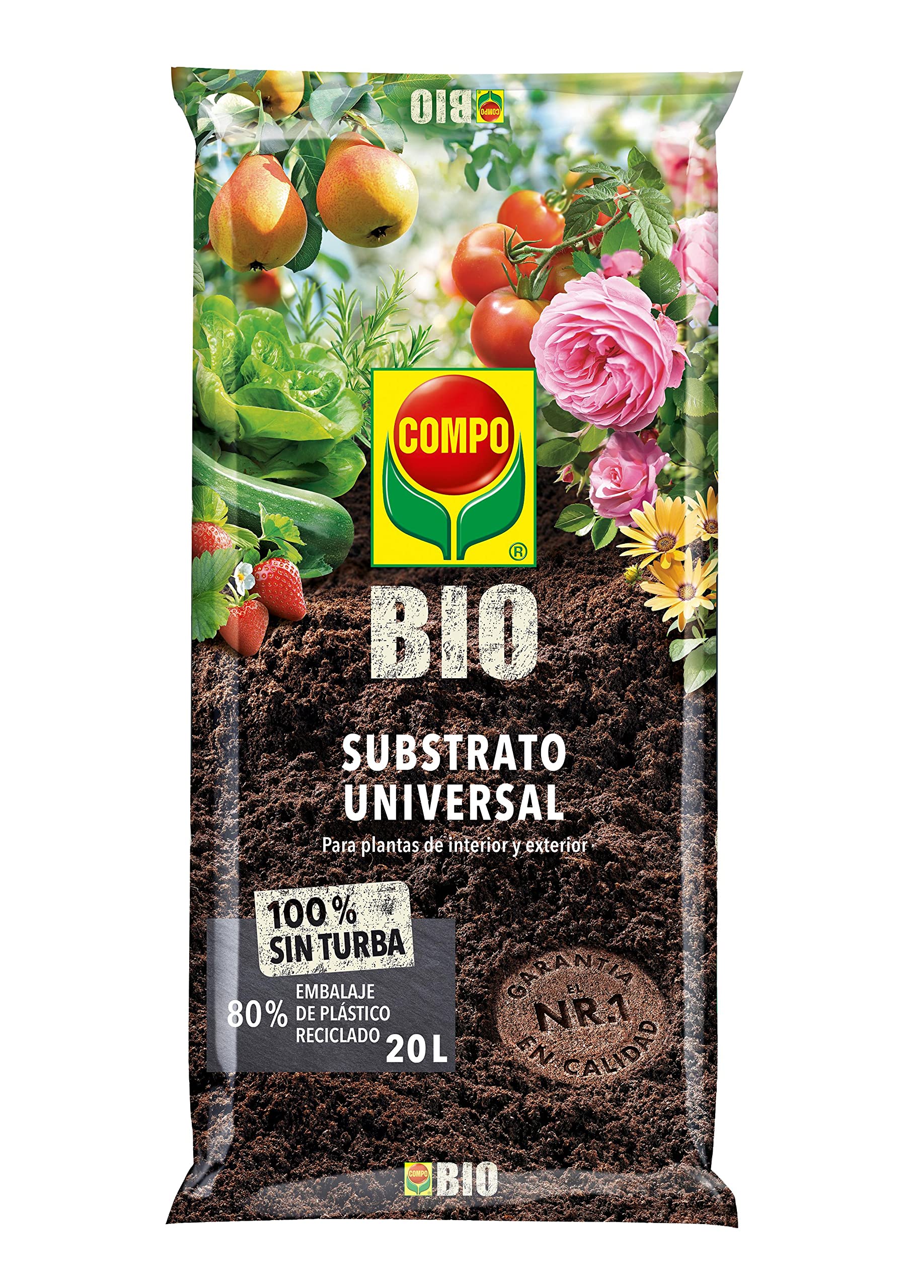 COMPO SANA Substrato Universal de calidad con 6 a 8 semanas de abono para plantas de interior, terraza y jardín, Substrato de cultivo, 10 L — view 10
