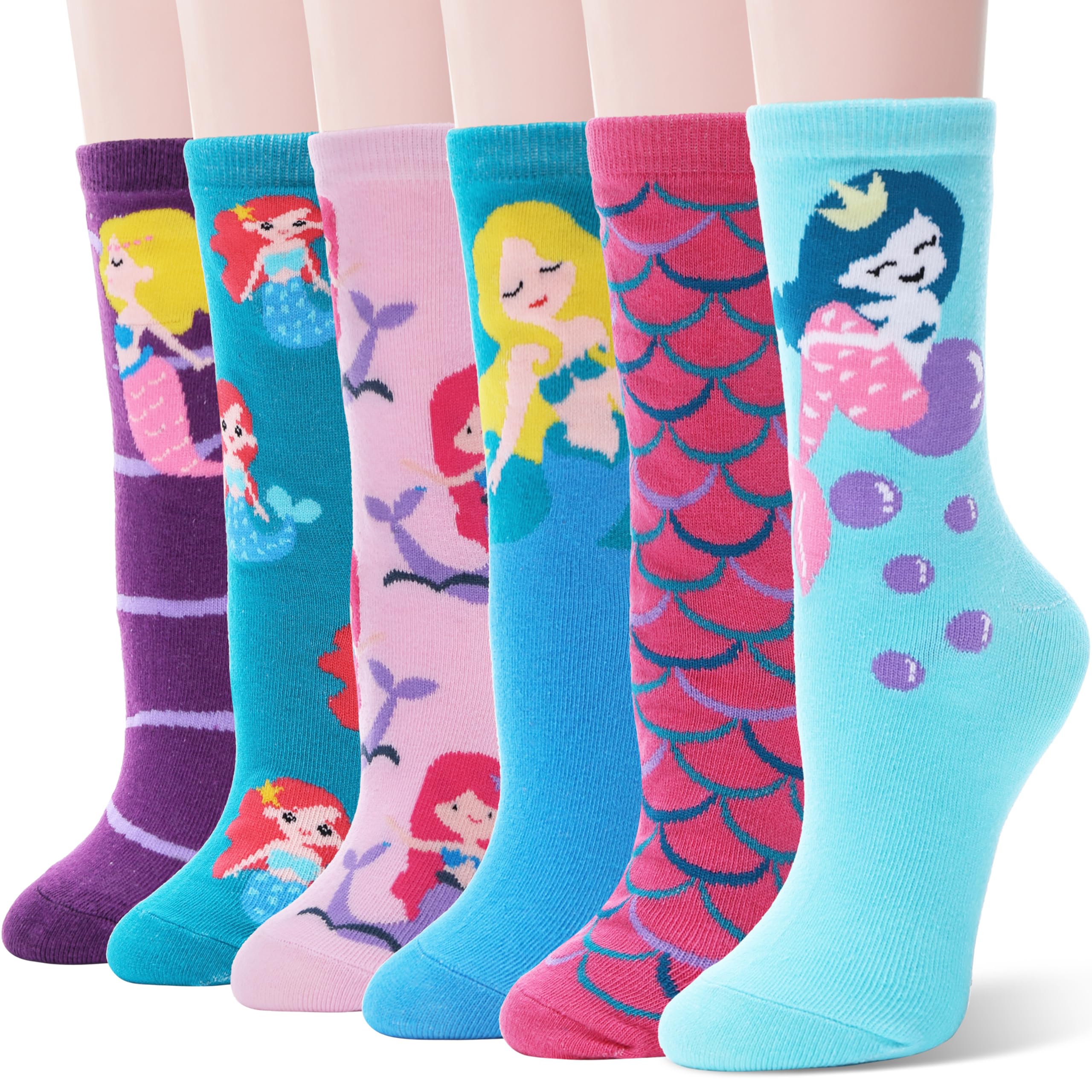 EBMORE Kinder Mädchen Socken Jungen Lustige Geschenke Baumwolle Kindersocken Bunte Weich Neuheit Socken 6 Paar