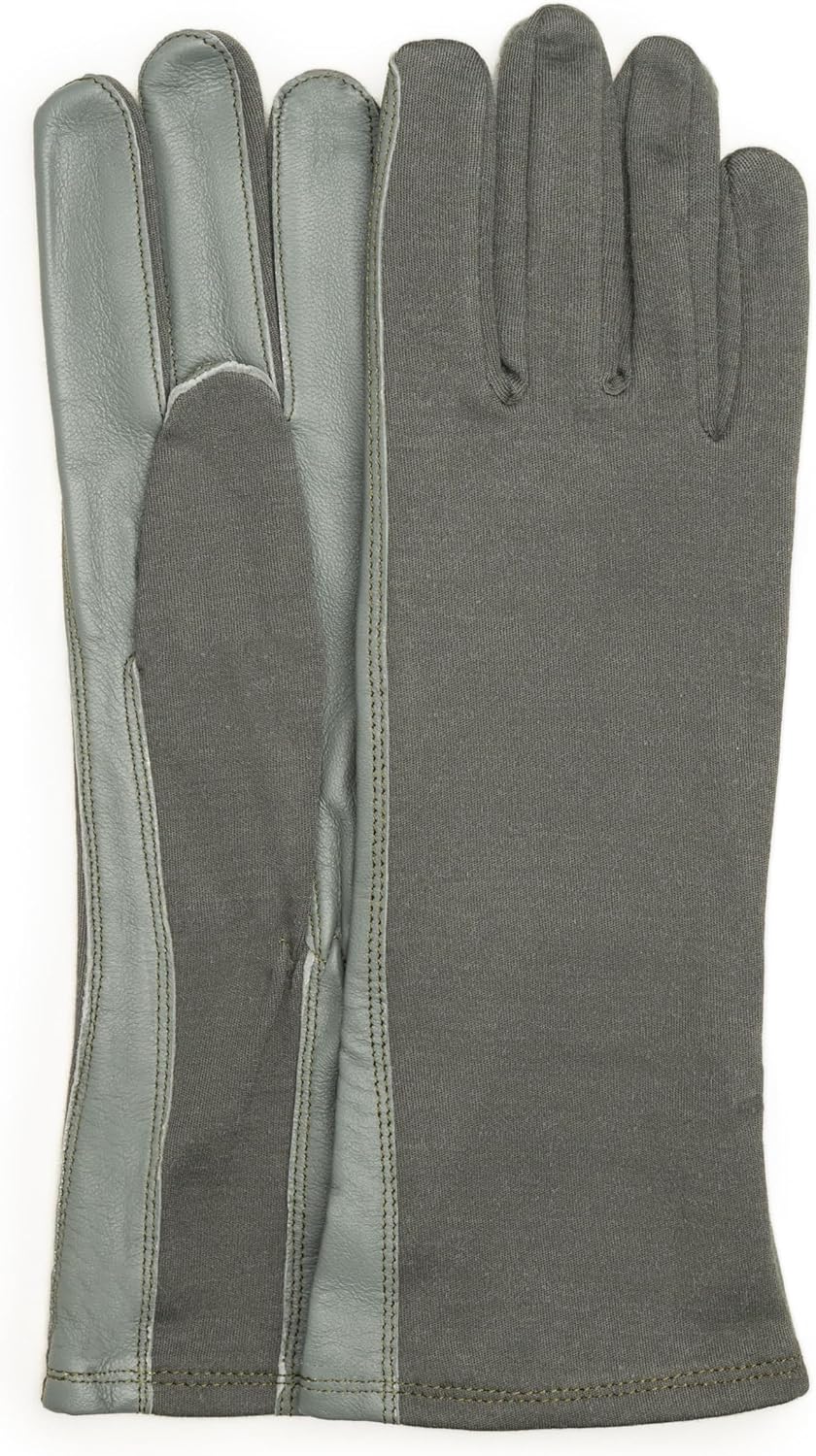 NOMEX FIRE RESISTANT FLIGHT FLYER PILOT OPERATOR AVIATION DUTY LEATHER GLOVES