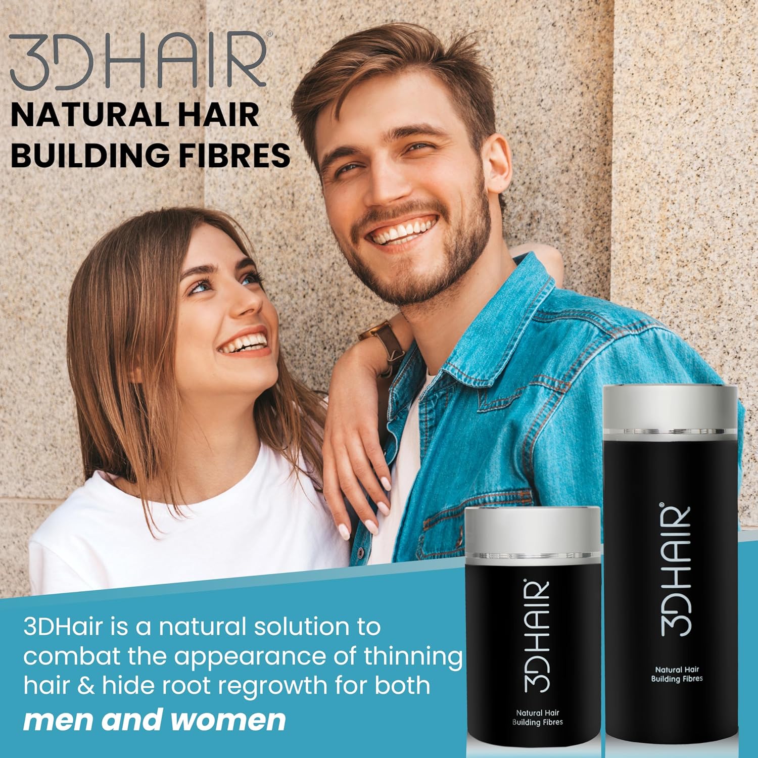 3DHair Natural Hair Building Fibres Blonde 10g image 5