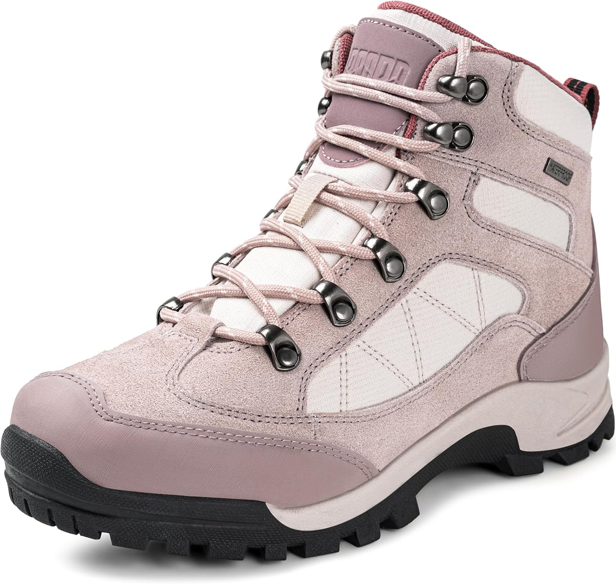 R CORD Botas de senderismo para mujer, impermeables, con soporte para el tobillo, botas de senderismo para mujer, botas de mochilero, transpirables, antideslizantes, zapatos de senderismo para mujer, botas duraderas para exteriores