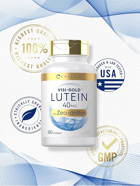Carlyle Lutein and Zeaxanthin Supplement | 40mg | 180 Softgels