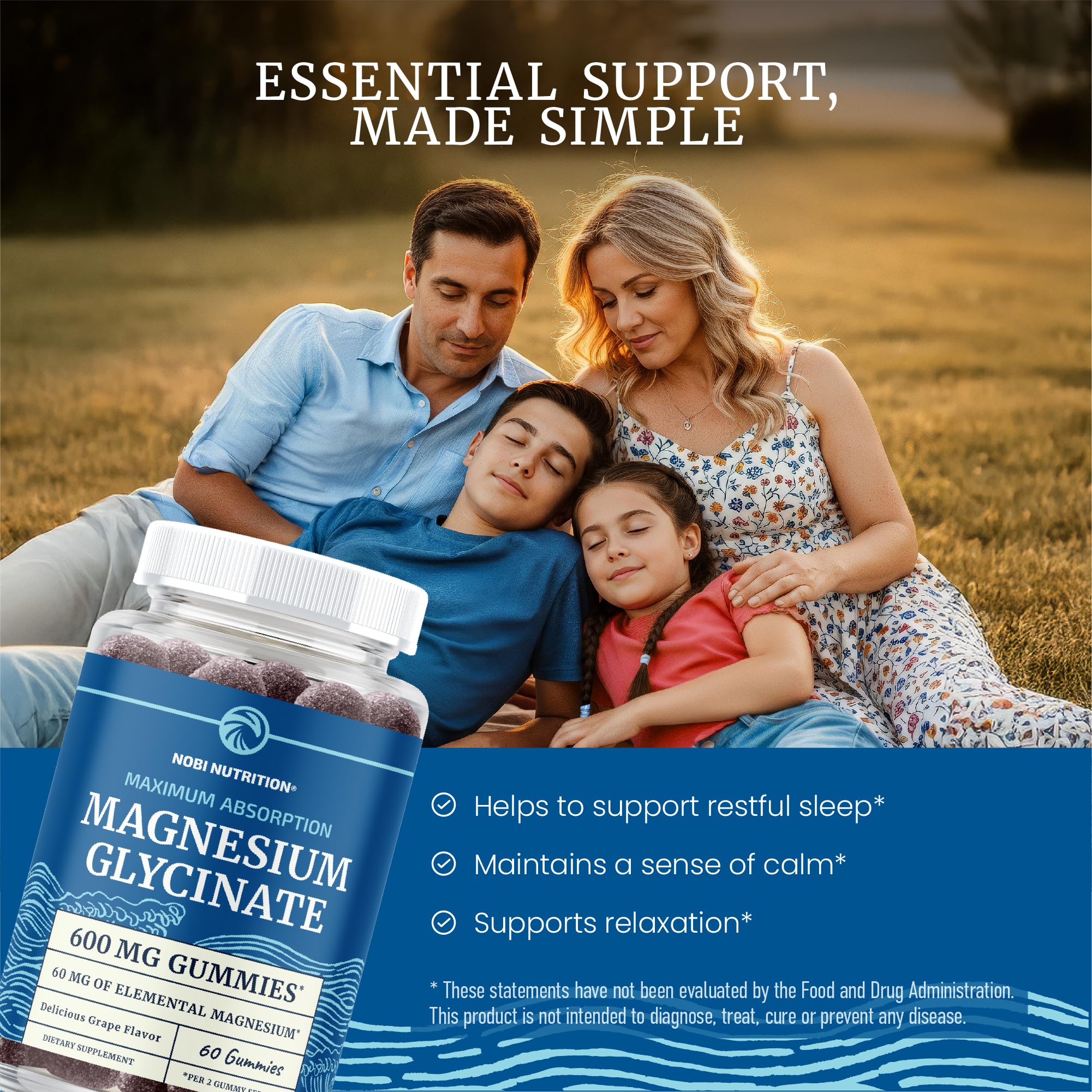 Magnesium Glycinate Gummies 600MG, Sleep, Calm & Relaxation Support, 60 Ct — Amazon image 3