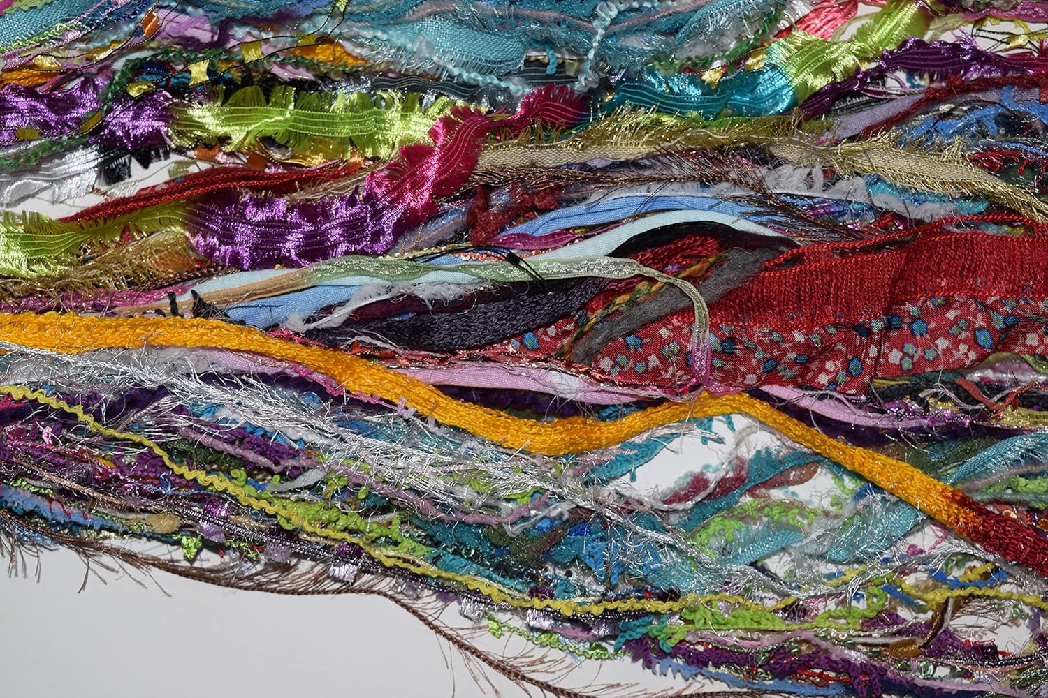 200 Yards Multi Fiber for Embellishments Assorted Novelty Yarn for Card Making, journals, Gift/Journal Tags, Knitting, Quilting, Tassels (200 Yards)