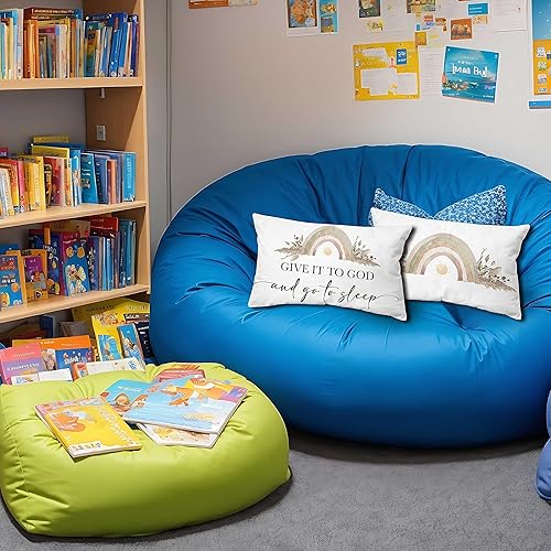 Miniatura 3 de YQV Fundas de almohada decorativas de 12 x 20 pulgadas, reversibles, suaves, bohemias, arcoíris, regalos cristianos para mujeres, decoración del