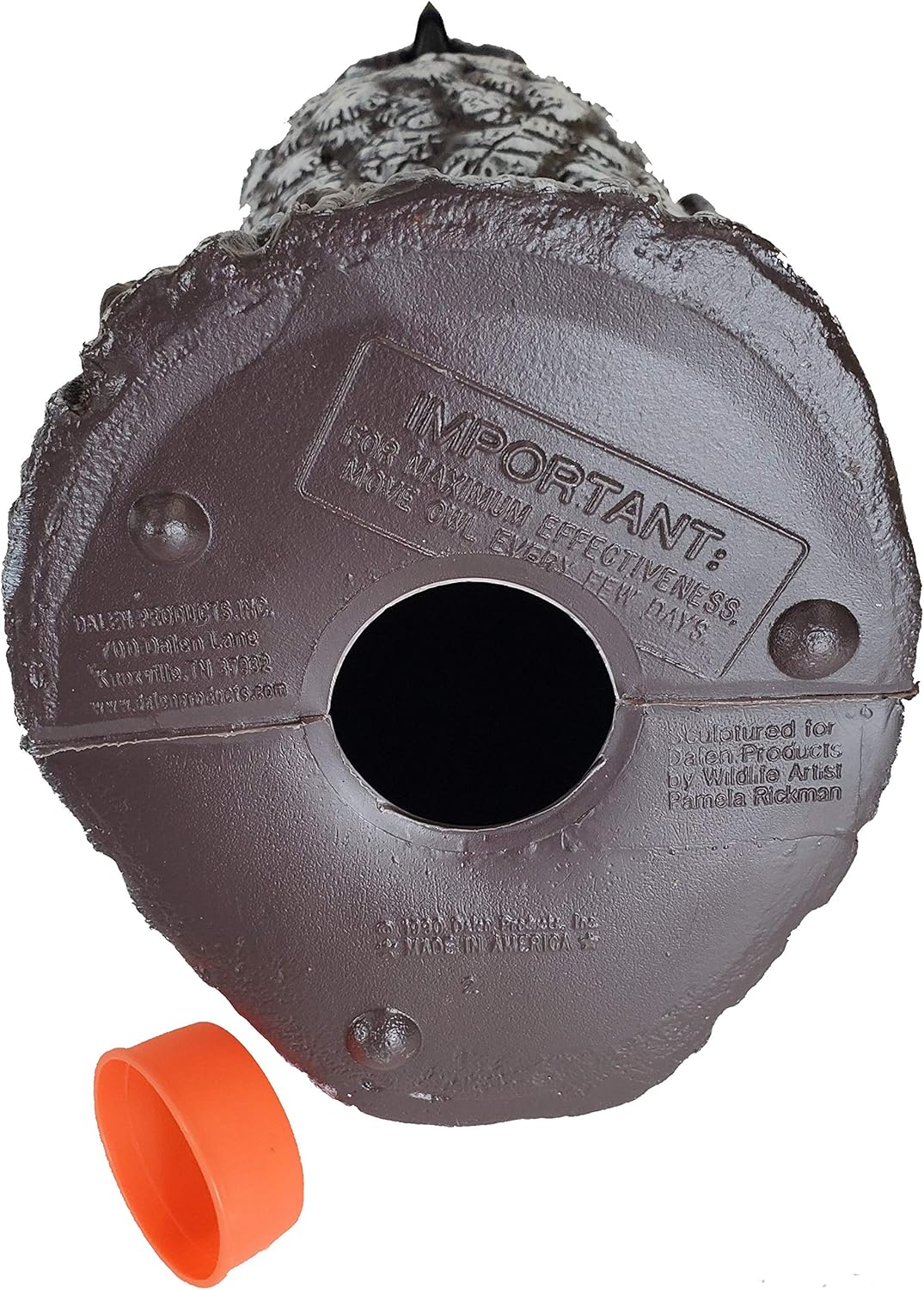 Dalen Fake Owl Decoy to Scare Birds Away from Gardens, Rooftops, and Patios - Scarecrow Provides Chemical-Free Pest Control - Safe and Humane, 16" Great Horned Owl - Snow White - Image 7