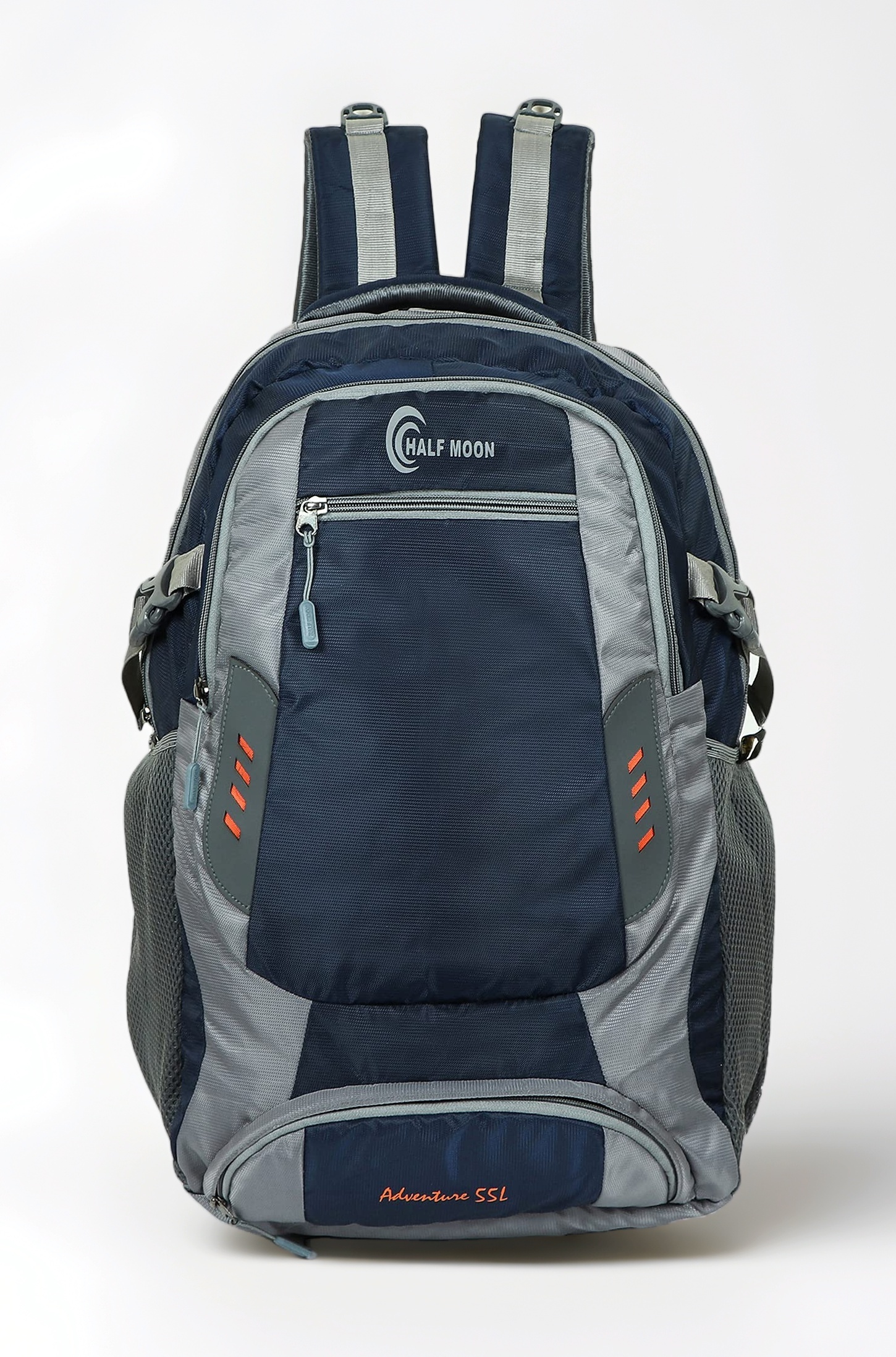 Half Moon Extra Large Size 55L Waterproof Rucksack Bags/Trekking Back packs for Man | Luggage Bag for Travelling with Laptop Compartment & Rain cover | For Hiking, Travel Backpack for Men & Women