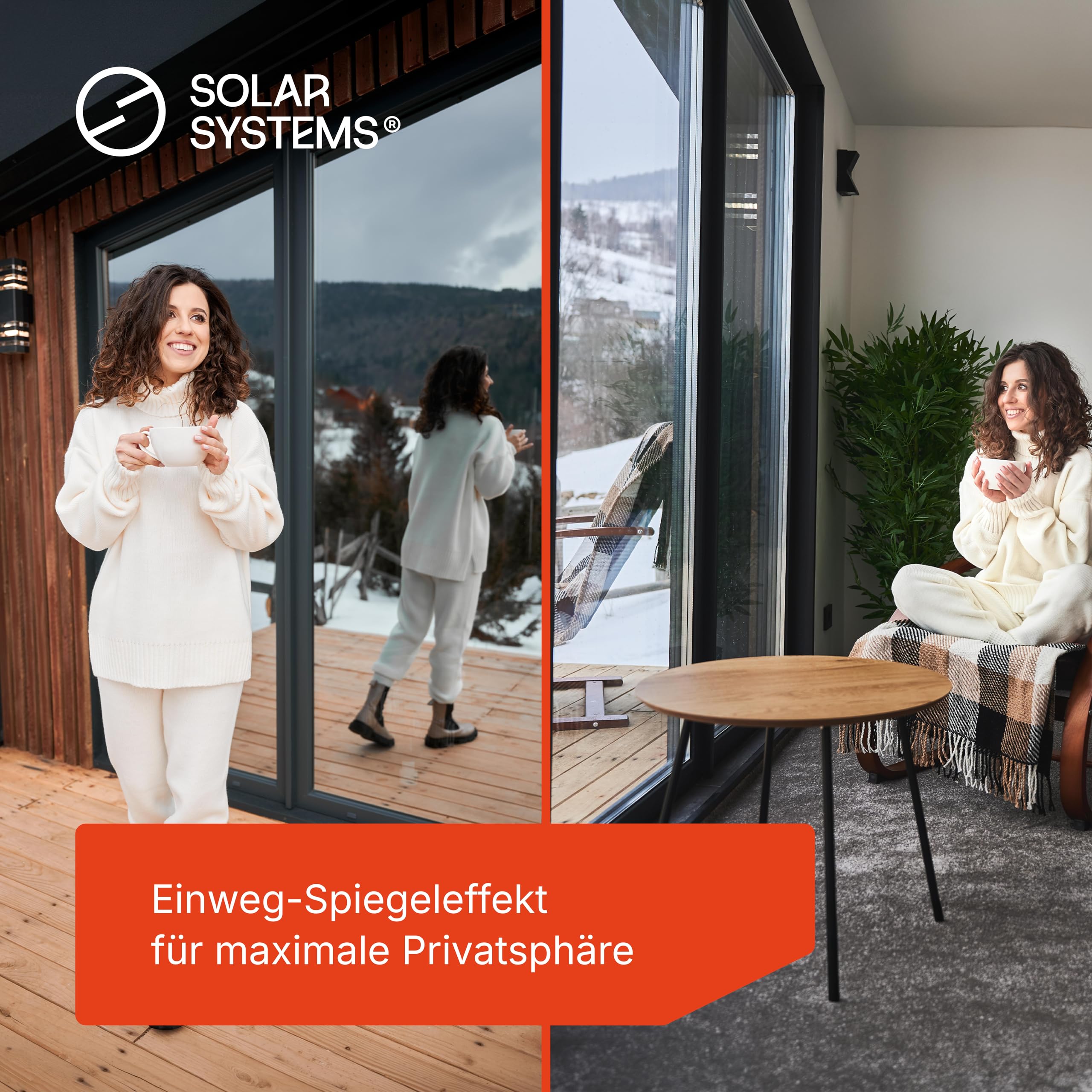 SOLAR SYSTEMS - Fensterfolie Sonnenschutz - Sonnenschutzfolie Fenster Außen - mit Sichtschutz, Selbstklebend - Hitzeschutz, Sonnenschutz, UV Schutzfolie, Isolierfolie - 50x100cm