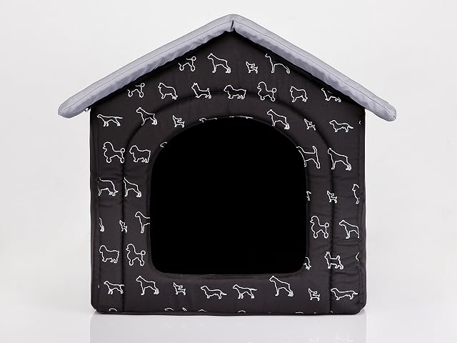 Foto 2 de 5 de Doggy Hobbydog R4 BUDCWP14 - Caseta para Perros R4, 60 x 55 cm, Color Negro con Perros, 1,4 kg