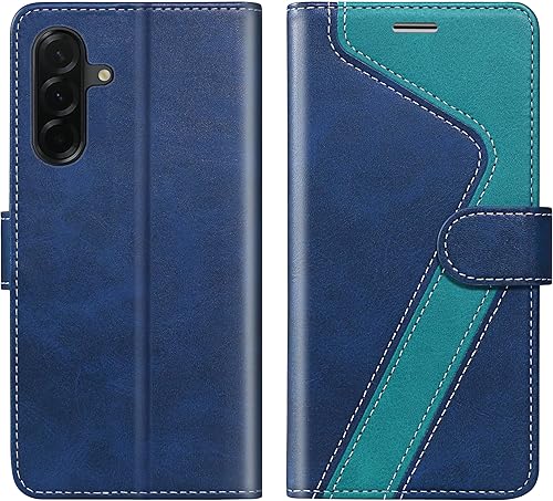 Miniatura 22 de para Samsung Galaxy A14 5G (2023) Funda tipo cartera, Funda de cuero con tapa [Bloqueo RFID] Soporte para tarjetas de crédito Folio Soporte