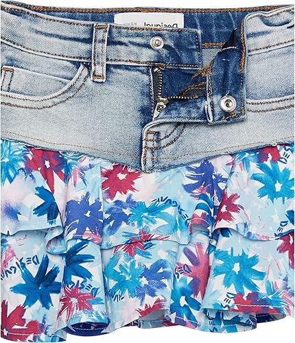 Vista 7 de Desigual Girl Denim Skirt Evase