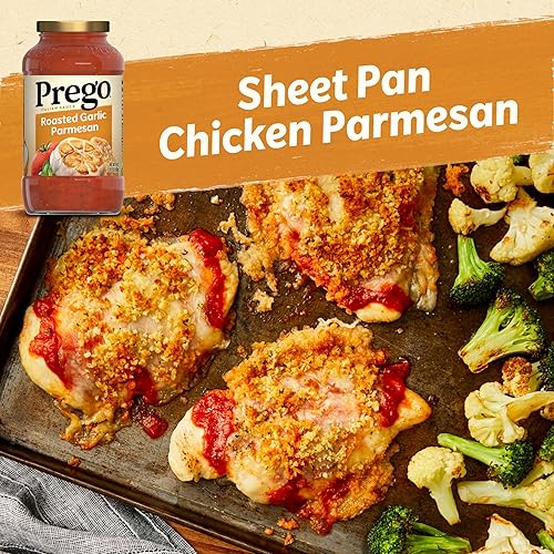 Vista 3 de Prego Salsa de pasta, salsa de tomate italiana con ajo asado y queso parmesano, tarro de 24 onzas