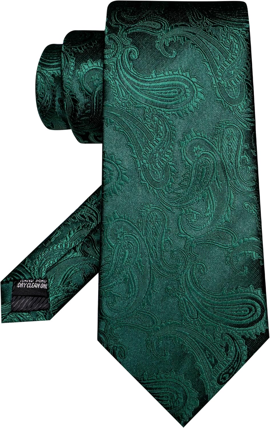 JEMYGINS Mens Paisley Tie and Pocket Square,Lapel Pin,Cufflinks,Tie Clip Sets with Gift Box 5PCS - Image 3