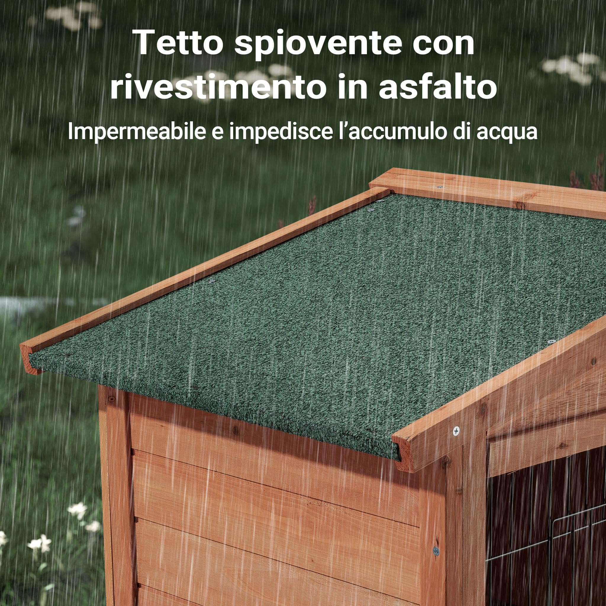 Casetta per roditori a 2 livelli in legno Conigliera