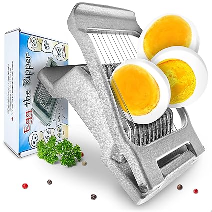 Egg the Ripper egg slicer for hard boiled eggs time saving egg cutter/chopper for perfect slices Bonus free e-book with egg recipes Kitchen Gadget