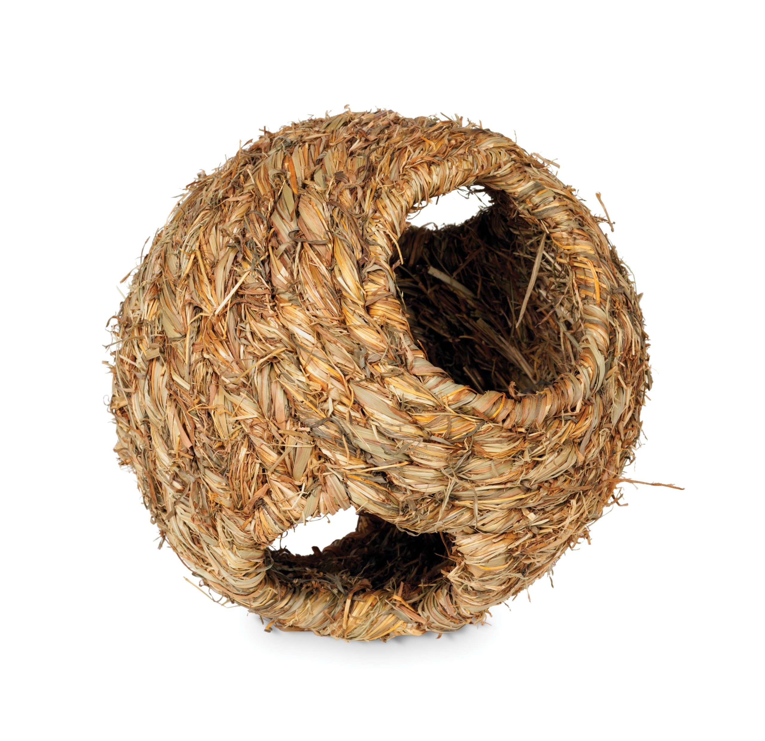 Prevue Hendryx 1094 Natures Hideaway Grass Ball Toy Medium Black 7 5