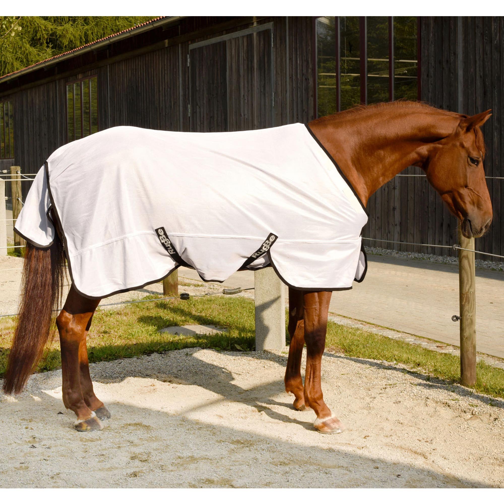 Kerbl Couverture Rugbe Superfly Blanche, 145 Cm Pour Cheval Taille M