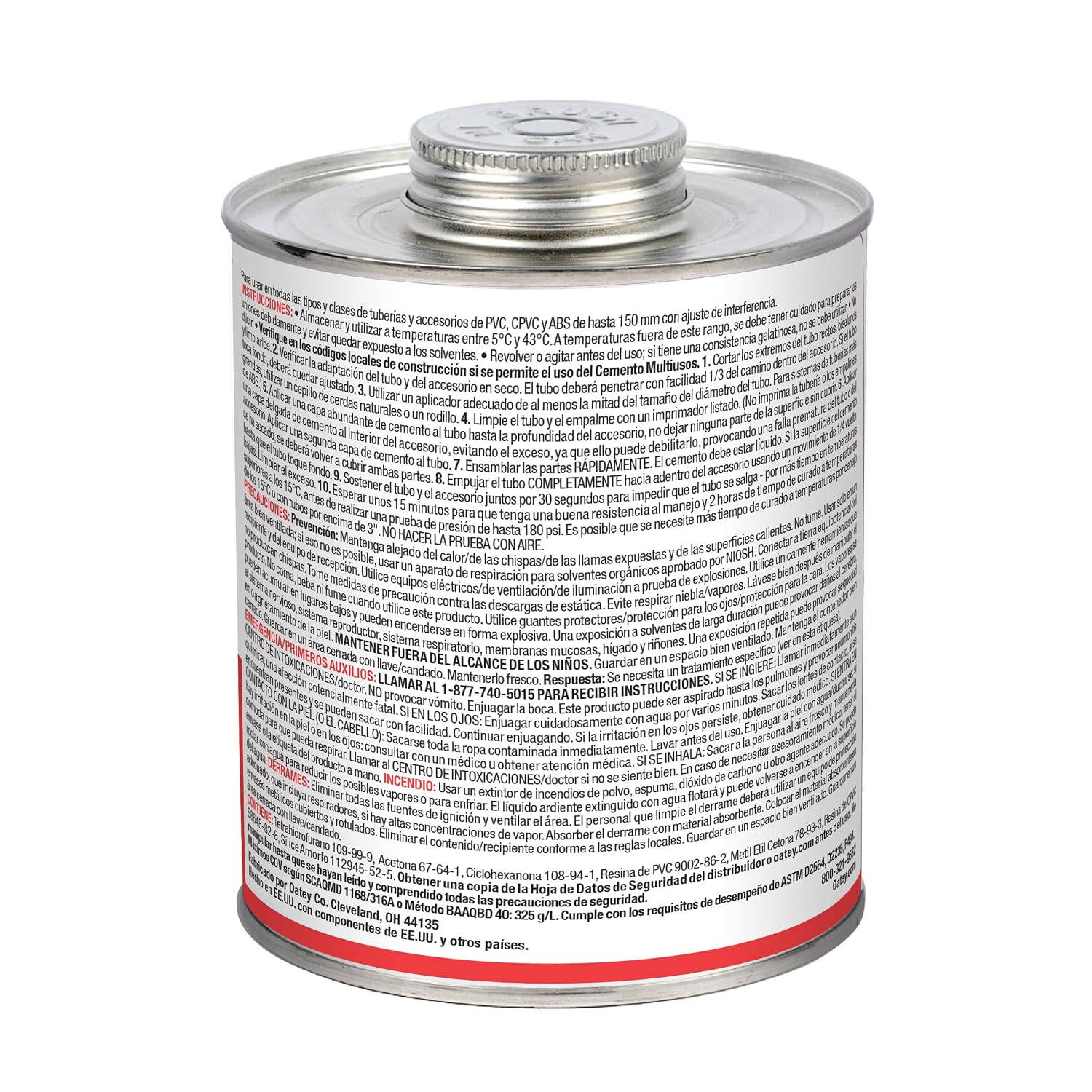 Oatey 30847 All Purpose Medium Body Cement, 32 oz Can, Milky Clear (Case of 12)