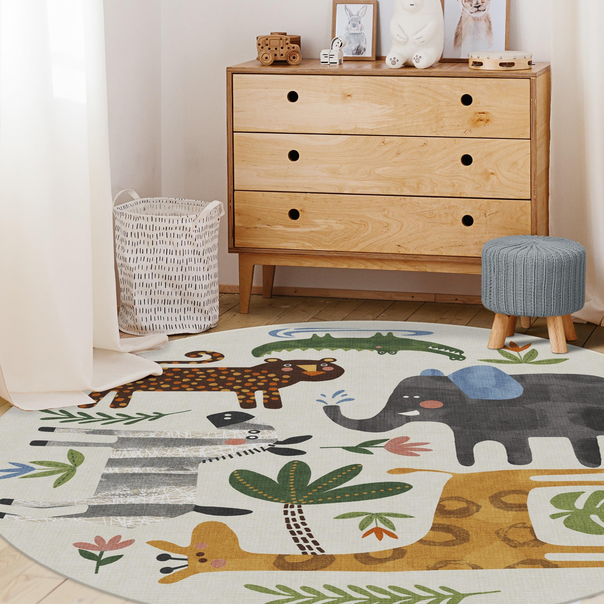 JOURNALSTANDARDFURNITURE SAFIRUG 120×160 Amazon.com: RUGGABLE Washable Area Rug – Animal Safari