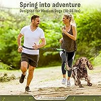Vista 7 de Exquisita correa manos libres para perros medianos: máxima comodidad y libertad para correr, caminar, senderismo. Cinturón de correa para perro