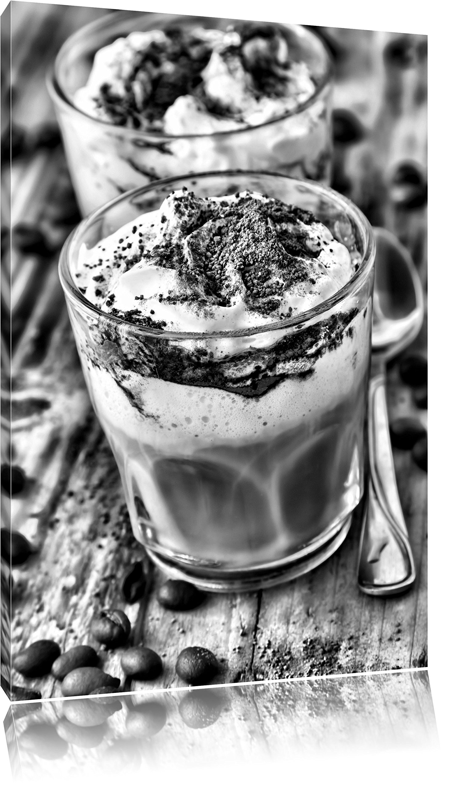 Pixxprint Cappuccino Schokostreusel, Größe: 120x80cm, Leinwandbild, fertig gespannt, Wandbild, Dekoration, Kunstdruck, kein Poster