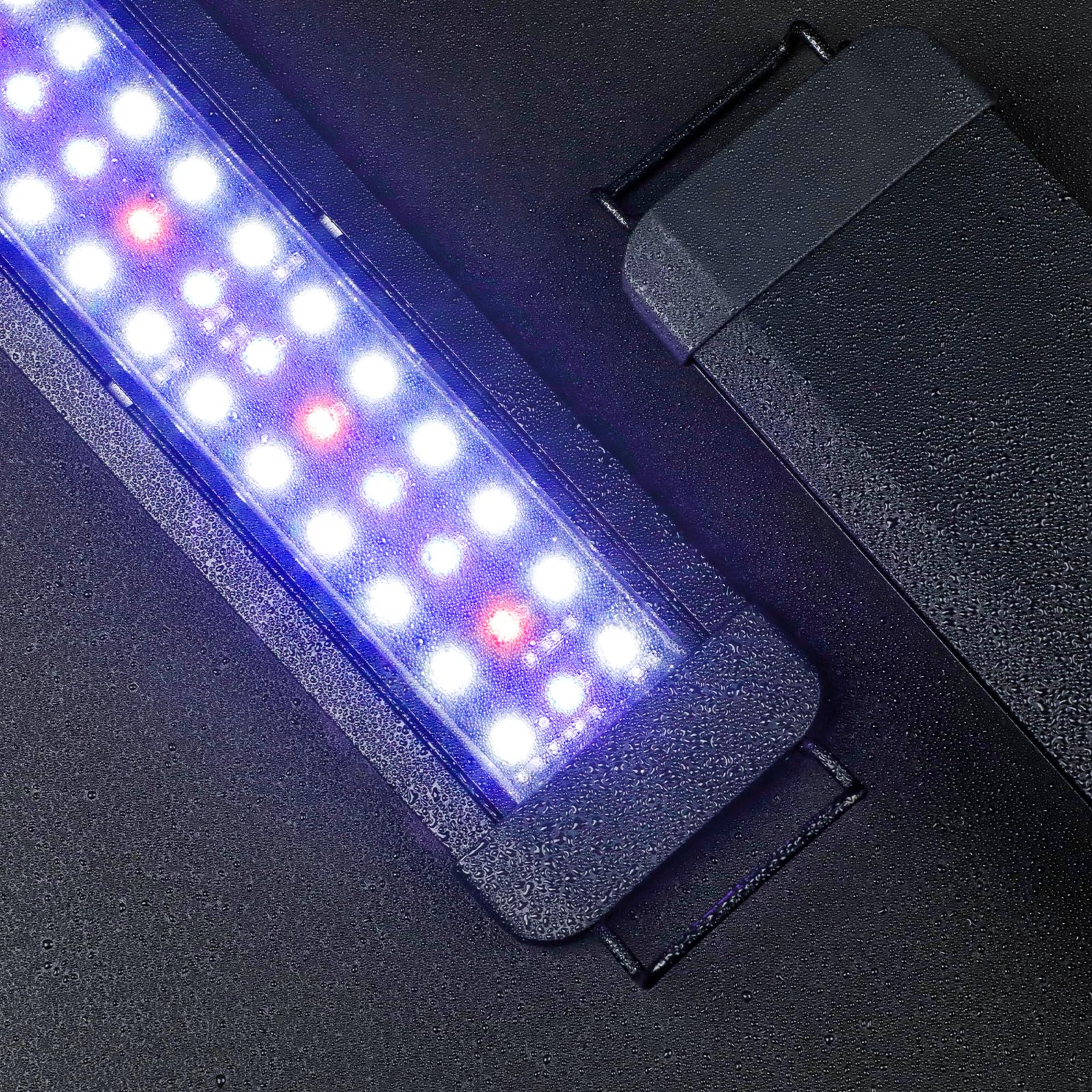 Pawfly 11W Aquarium LED Light for 12 to 18 Inch Fish Tanks Extendable Fish Tank Light with Full Spectrum Brilliant White Blue Red Lights with Daytime & Night Modes and Adjustable Brightness