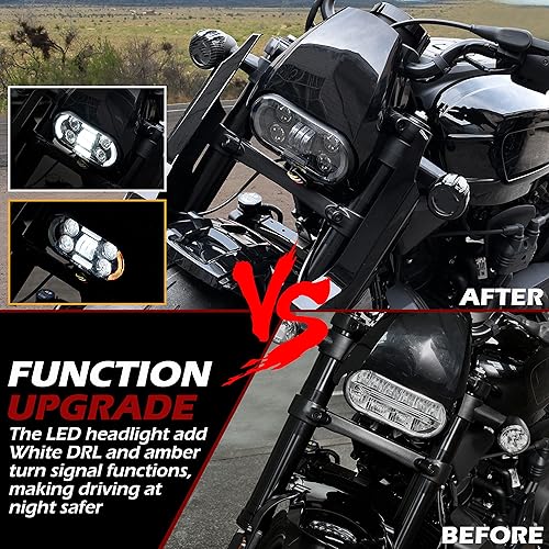 Miniatura 3 de VEISUTOR Faro LED mejorado para Harley Sportster S 1250 21-23, faros delanteros LED con luz alta y baja DRL y luz de señal de giro ámbar para Harley