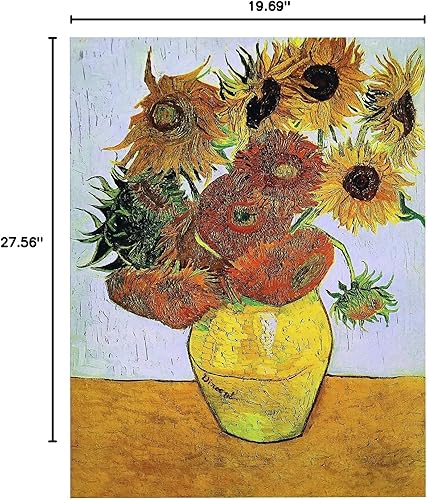 Miniatura 7 de Moruska Girasoles por Vincent Van Gogh - Rompecabezas de 1000 piezas famosos de pintura artística para adultos