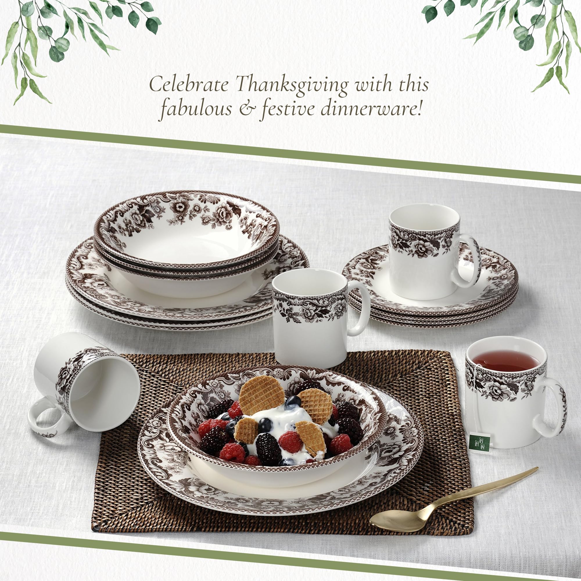 Spode 食器 Amazon.com: Spode Woodland Ascot 8
