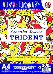 Papel Desenho Branco, 200 g/m², A4 21 x 29,7 cm, Bloco com 20 Folhas, PDB-A4200I