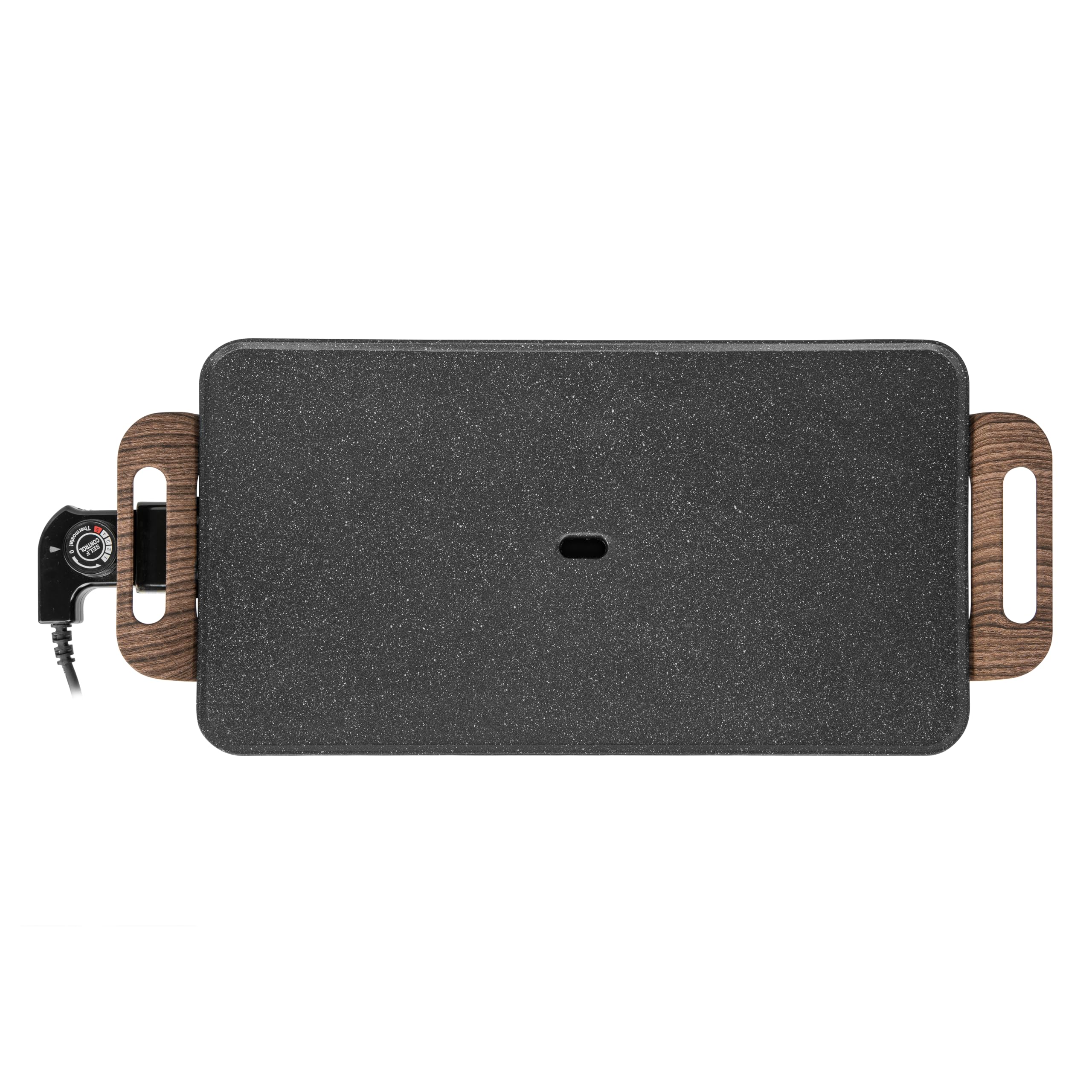 Orbegozo Tabla de Asado TBC 4050 Eléctrica con Superficie Antiadherente Efecto Cerámico, Termostato Regulable, 50 x 27 cm, 2000 W
