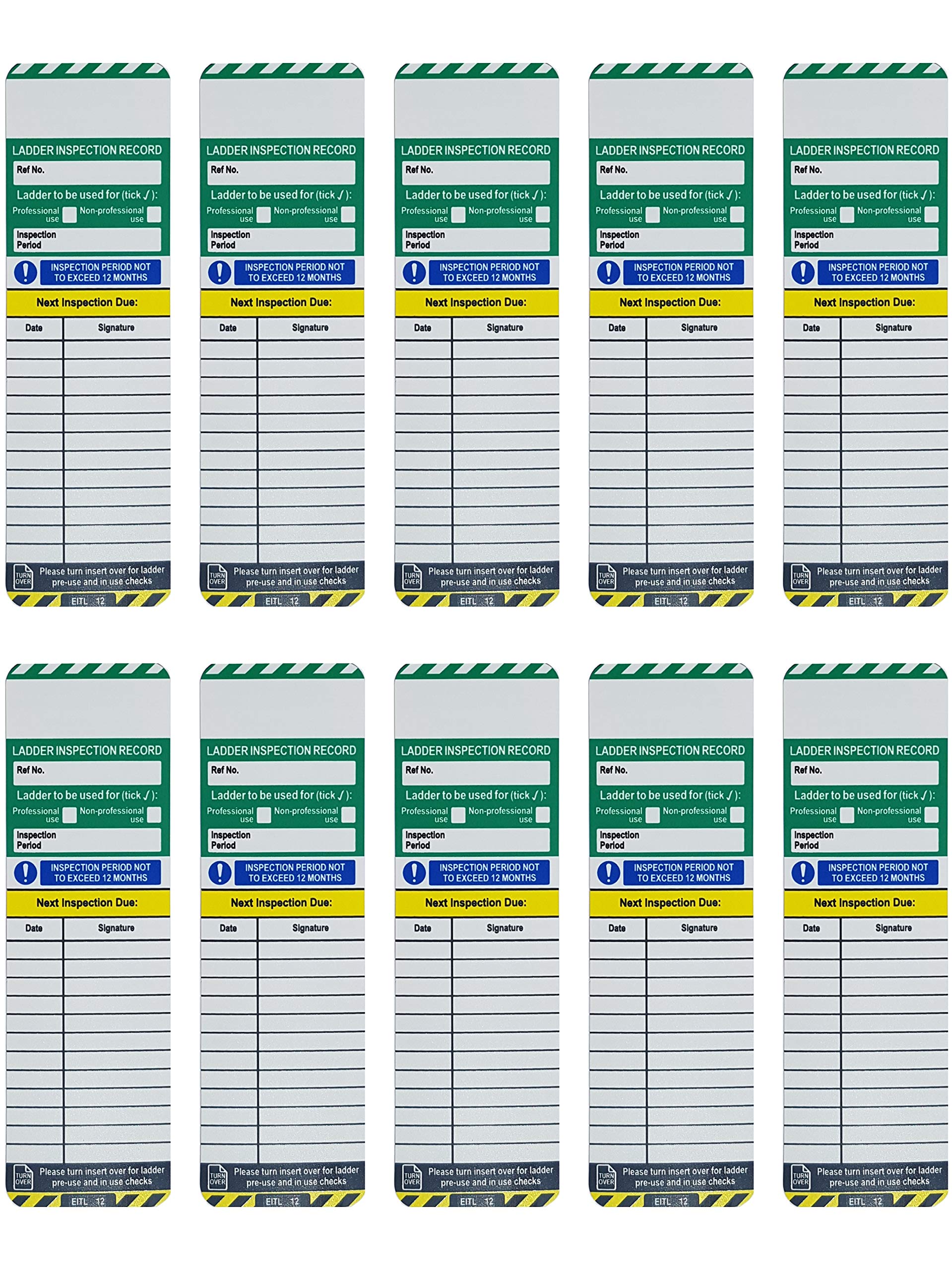 Bps Access Solutions Laddertags (X10 Inserts)