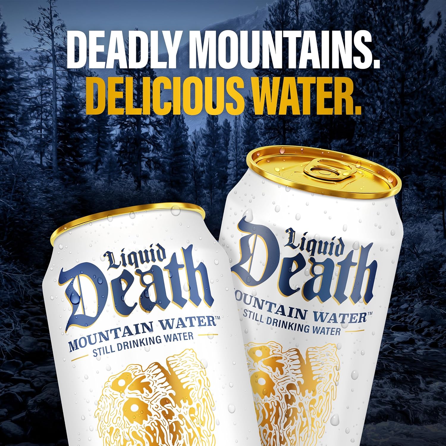 Liquid Death Still Mountain Water, Real Mountain Source, Ice-Cold Cans, Infinitely Recyclable, King Size 19.2 Fl Oz (Pack of 12) - Image 4