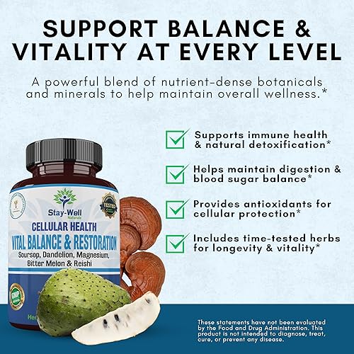 Miniatura 5 de Cellular Health Trio - Antioxidantes, ADN y apoyo inmunológico  Apoyo antienvejecimiento para la salud celular total del cuerpo  Suministro para 30